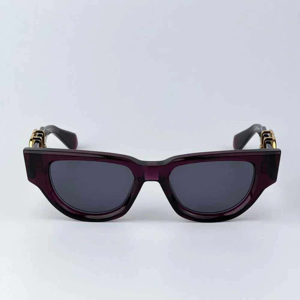 Valentino Men BRAND NEW Sunglasses Crystal Purple Grey Cat Eye V - DUE VLS-103